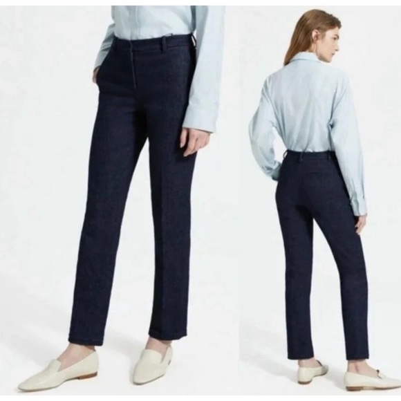 NEW THEORY Tailor Trouser Pants in Denim